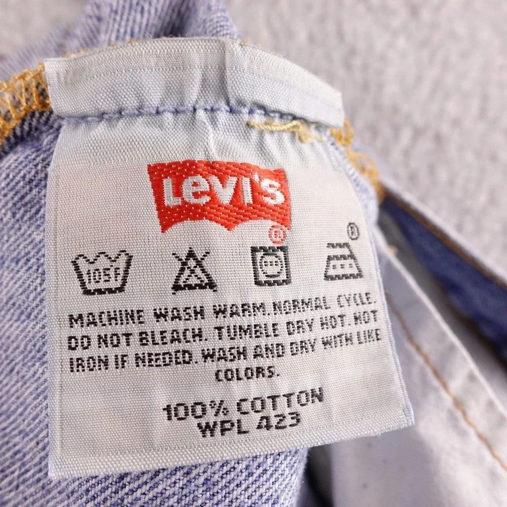 Vintage Levi Strauss Co 501 Jeans Mens 38x32 Blue Denim Button Fly Straight Leg